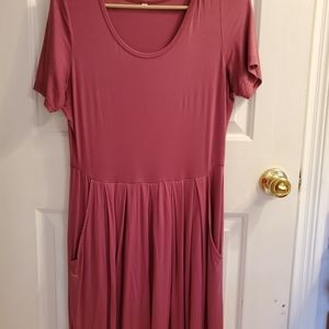 Jersey knit dress with pockets